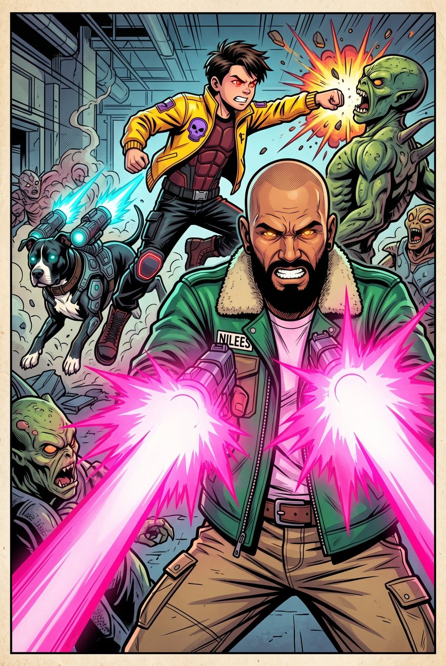 Full-page comic splash