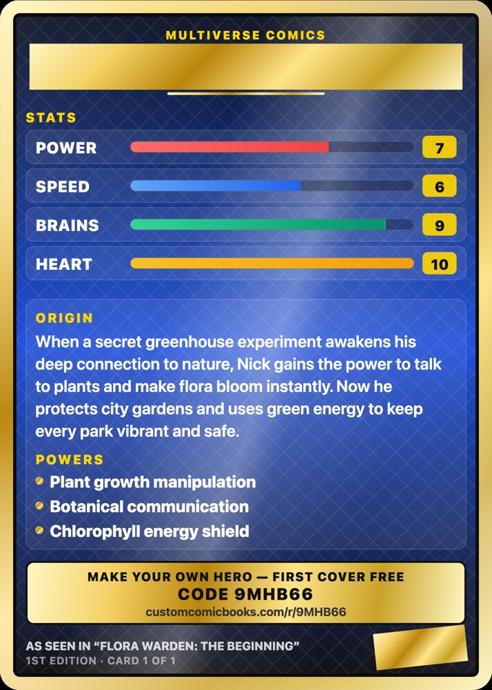 Holo trading card back