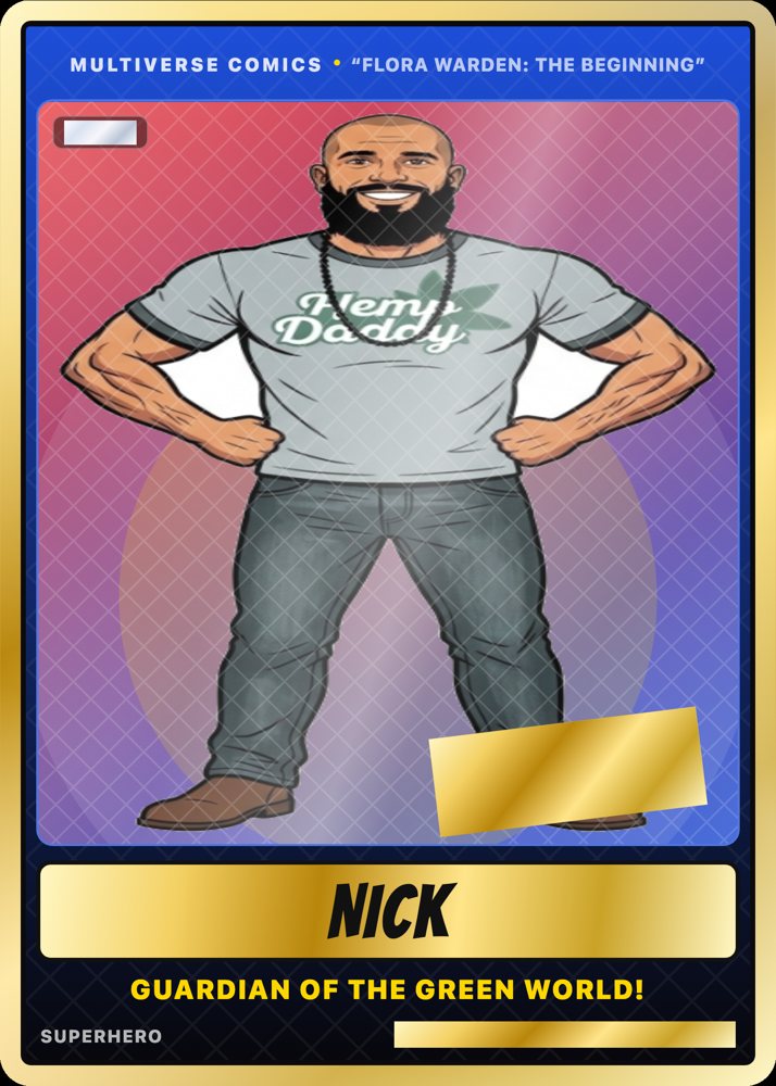 Holo trading card front